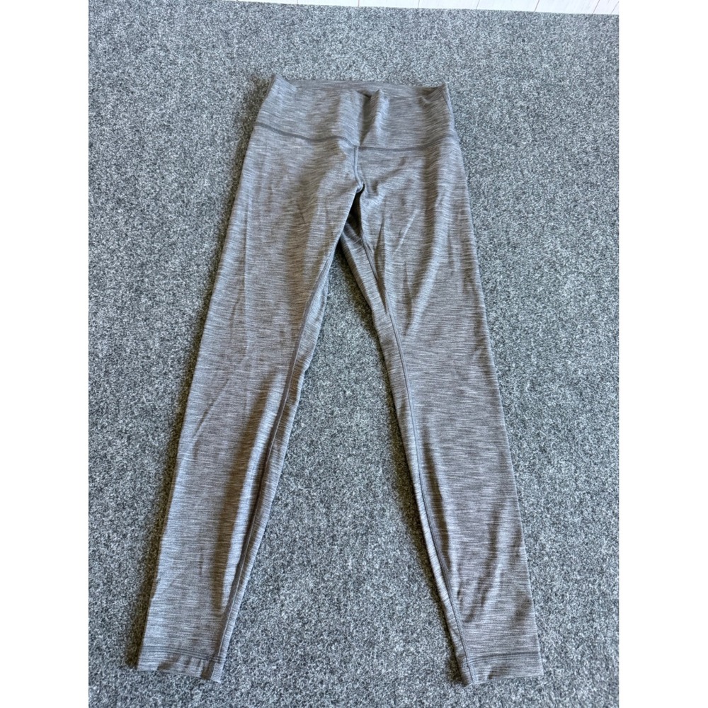 Lululemon High Rise Leggings Space Dye Heathered Gray Size 8 Yoga Pants